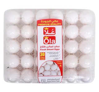 Ola White Eggs Large 30 pcs