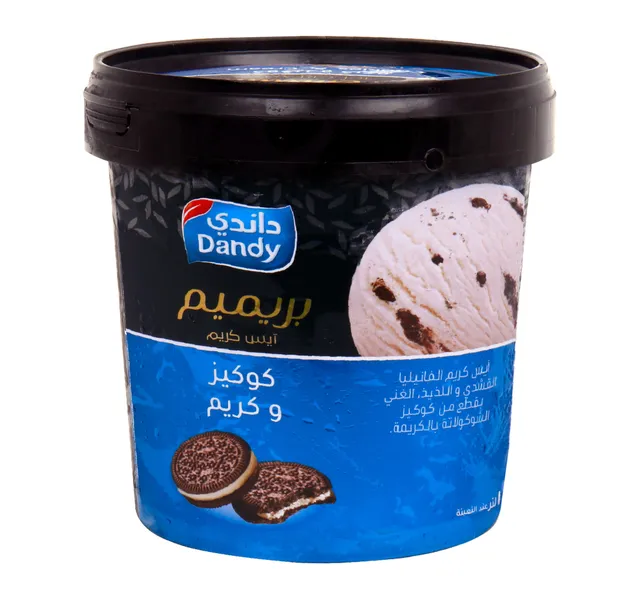 داندی آيس كريم بريميوم كوكيز اند كريم 1 Litre
