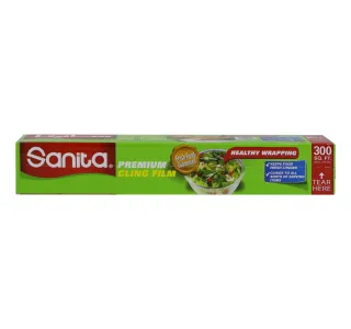 Sanita Premium Cling Film 300sq.ft Size 30cm x 91.44m 1 pc
