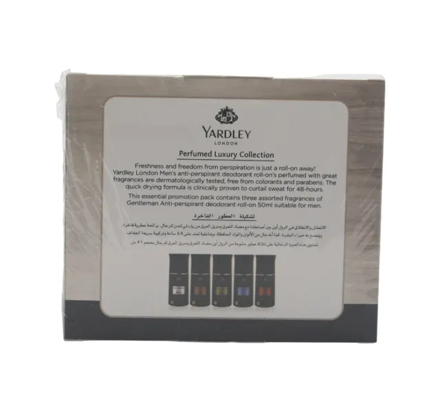 Yardley Deodorant Roll On For Men Assorted Value Pack 3 x 50 ml