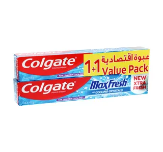 Colgate Toothpaste Max Fresh With Cooling Crystals Cool Mint 2 X 75 Ml