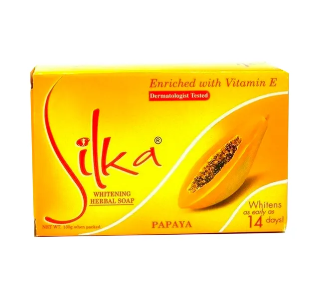 Silka Papaya Whitening Herbal Soap Value Pack 3 X 135 G