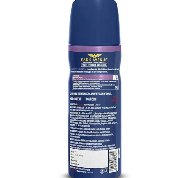 Park Avenue Storm Deodorant Body Spray For Men 150 ml