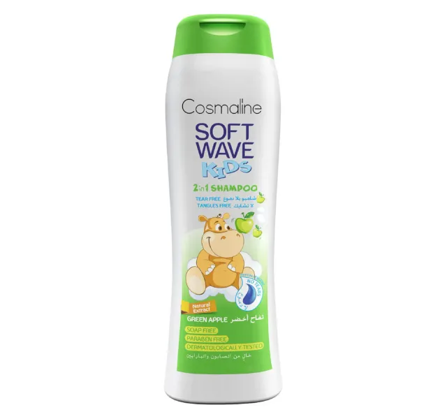 Cosmaline Soft Wave Green Apple 2in1 Kids Shampoo Tear Free 400 ml