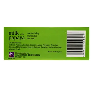 CY Gabriel Milk with Papaya Moisturizing Whitening Bar Soap 135 g