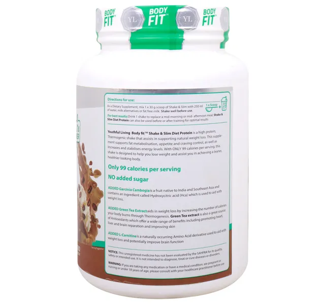 Youthful Living Body Fit Shake Slim Diet Protein Cappuccino Flavour 600 G