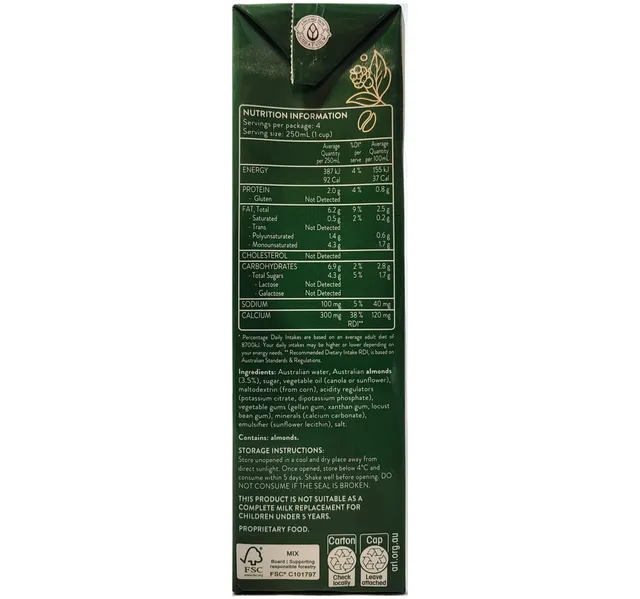 أستراليا أون باريستا حليب لوز 1 Litre