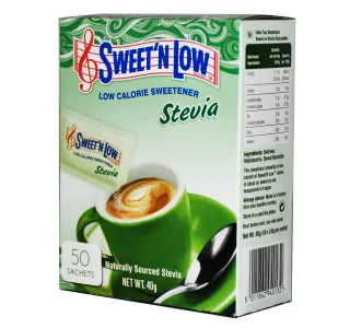 Sweet N Low Stevia Low Calorie Natural Sweetener 50pcs