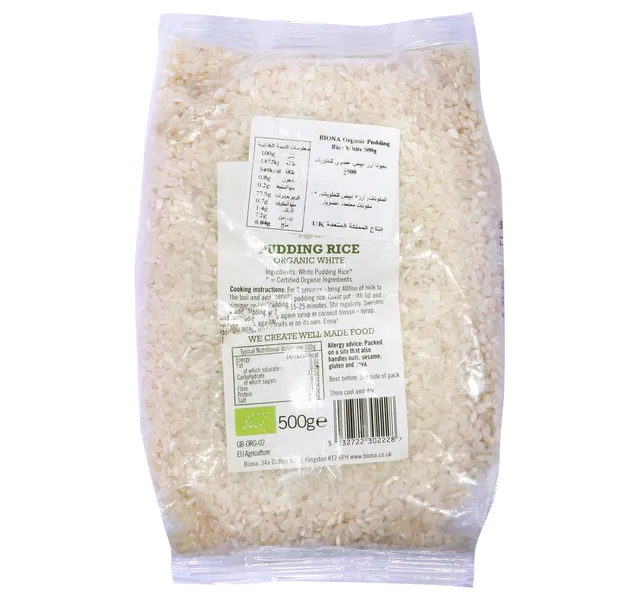 Biona Organic Pudding Rice White 500 G