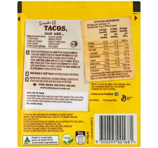 Old El Paso Taco Spice Mix Mild Reduced Salt 30 G