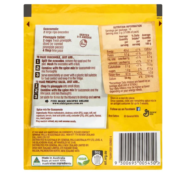 Old El Paso Guacamole Spice Mix 30 g