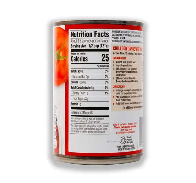 Essential Everyday Diced Tomatoes 411 G