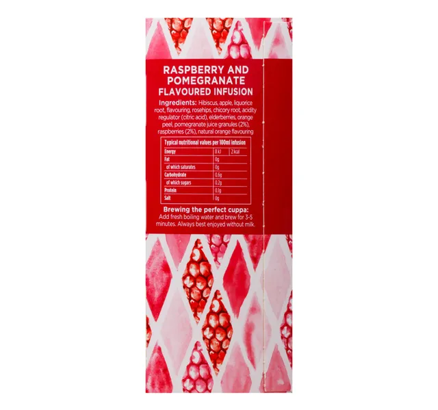 Tetley Tea Raspberry Pomegranate 25 Pcs
