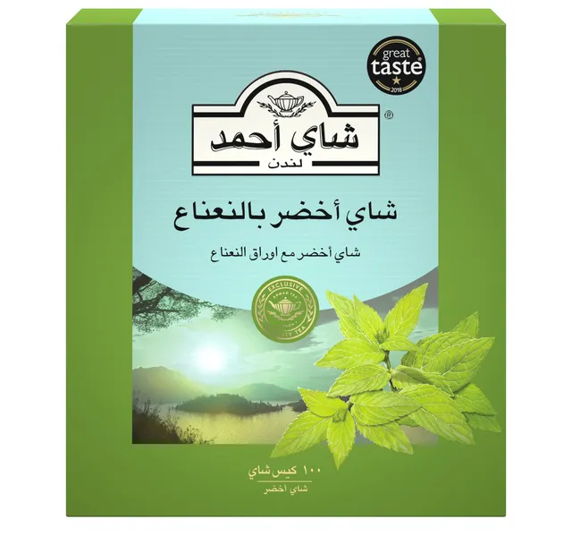 شاي أحمد شاي أخضر بالنعناع 100 كيس