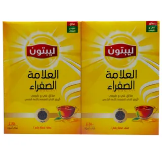 ليبتون يلو ليبل شاي أسود سائب باك قيمة 2 × 450 جم