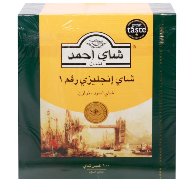 شاي أحمد شاي إنجليزي رقم 1 بدون علامة 100 كيس شاي