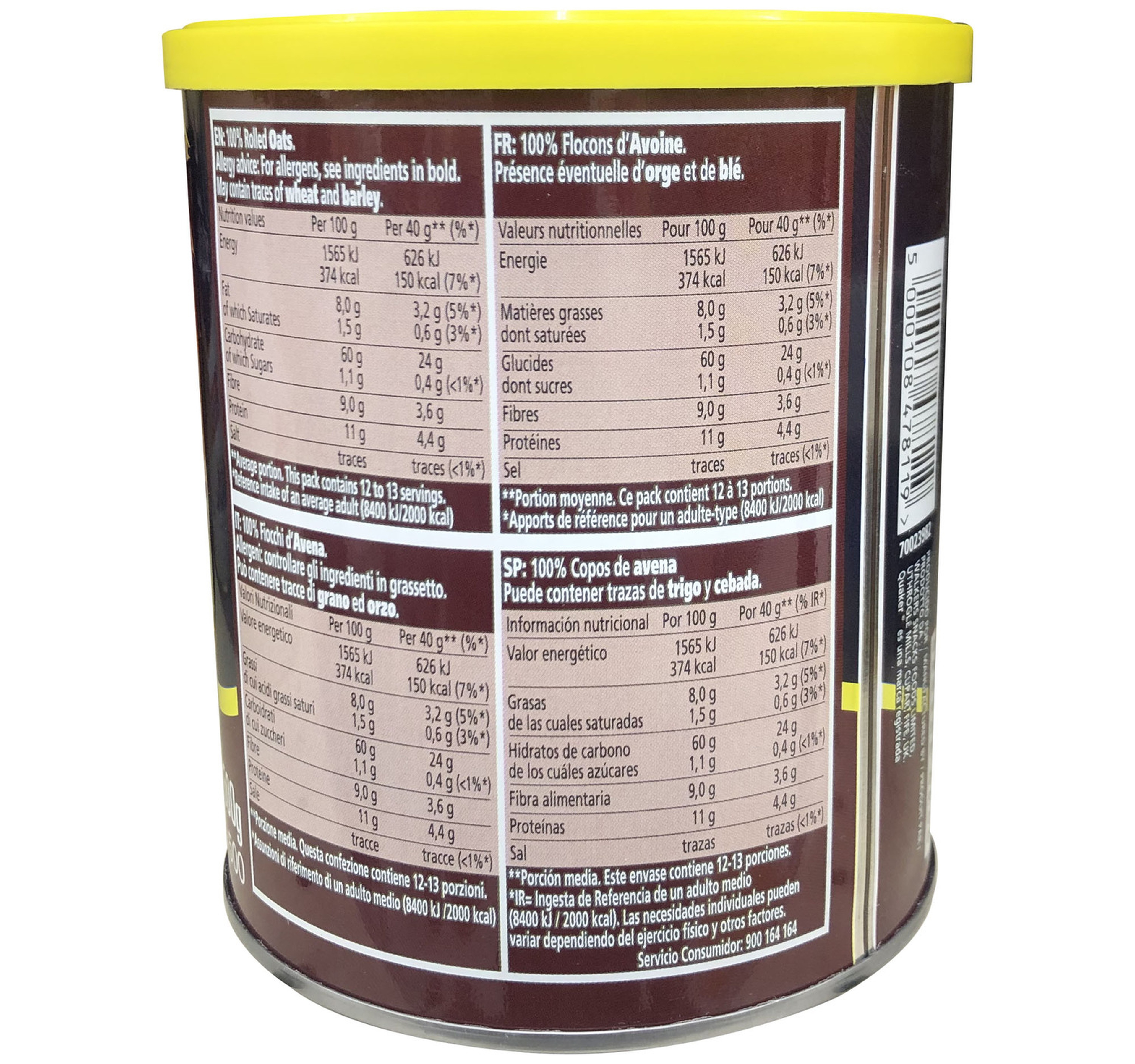 Quaker Oats Tin 500 G