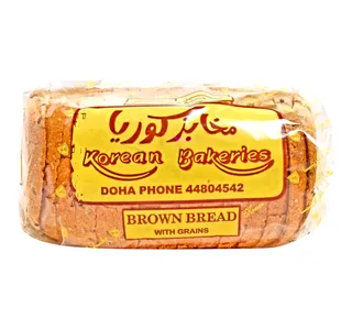 Korean Bakeries Brown Bread With Grains 1 pc