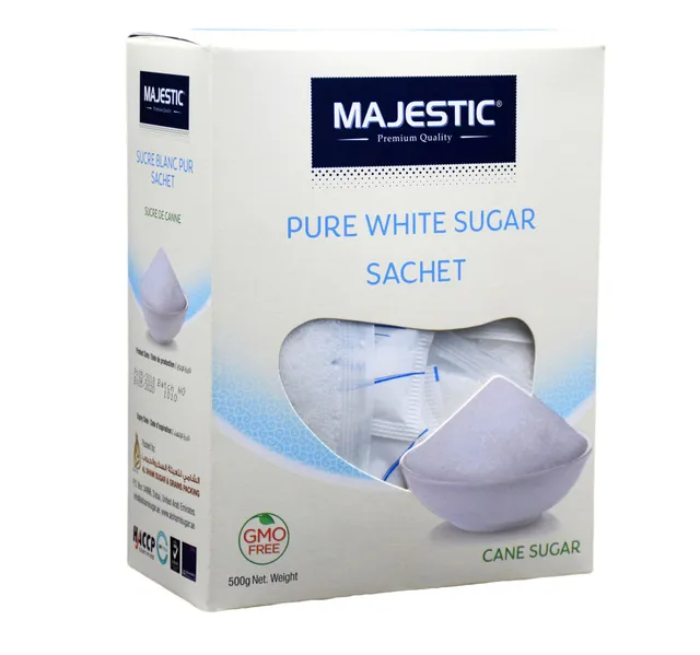 Majestic Pure White Sugar Sachet 500 G