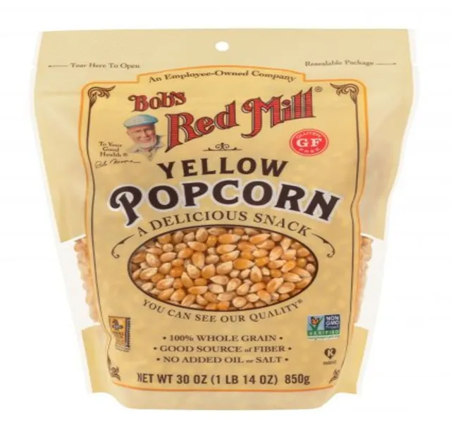 بوبس ريد ميل popcorn أصفر خالي من الجلوتين 850 جم