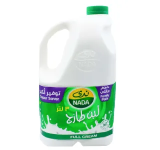 ندى لبن كامل الدسم طازج 3 لتر