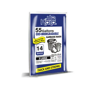 Napco Hala Garbage Bags Oxo Biodegradable X-Large 55 Gallons Size 84 x 105cm 14 pcs