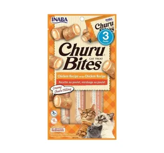 Inaba Churu Bites Cat Food Chicken Recipe With Creamy Churu Filling 30 G 3