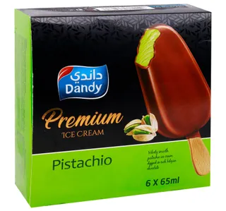 داندی ستيك آيس كريم فستق بريميوم 6 x 65 ml