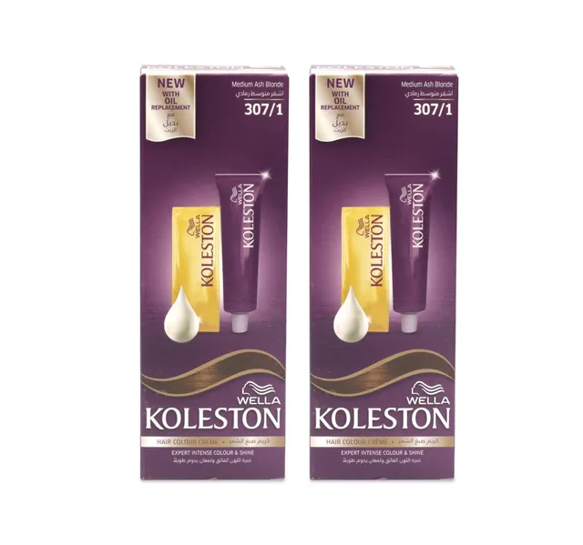 Koleston Hair Dye 307 1 Medium Ash Blonde 2 X 50 Ml