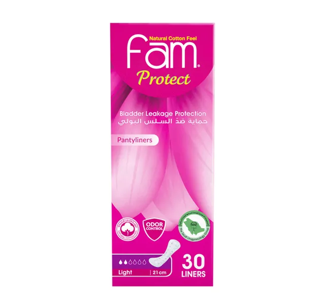 Fam Panty Liners Bladder Leakage Protection Light Size 21cm 30pcs