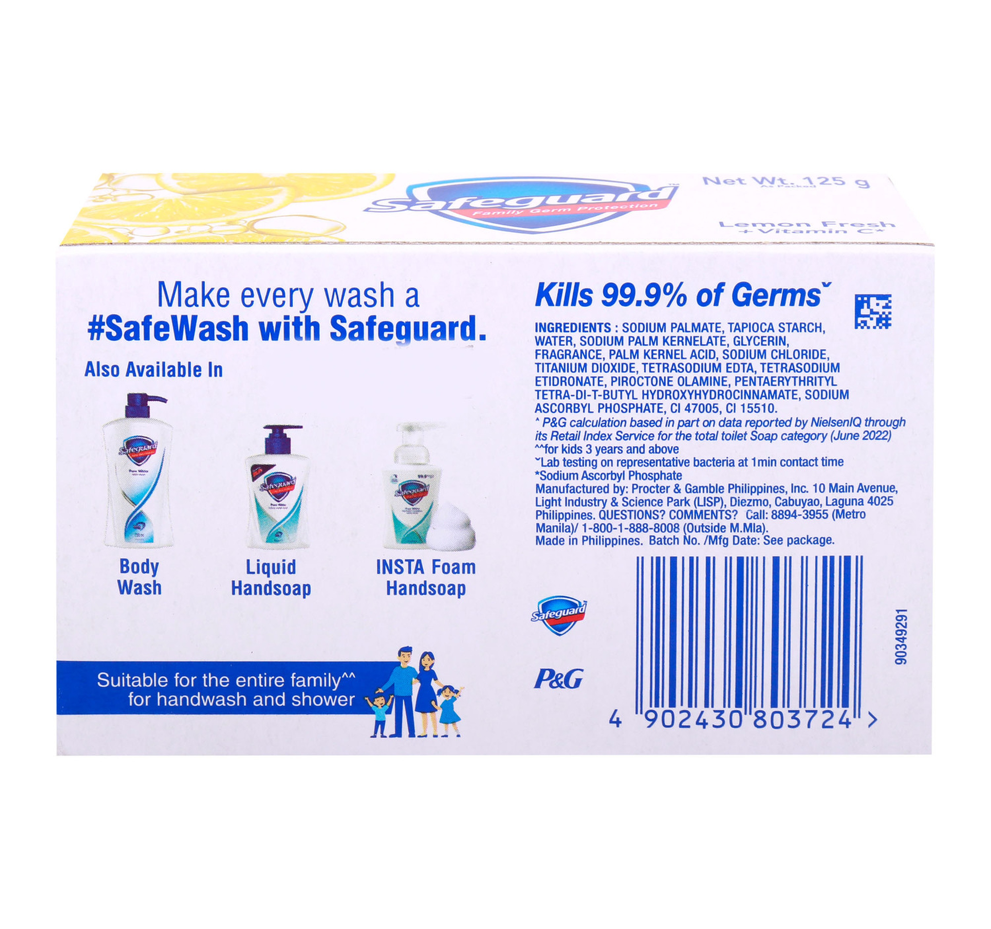 Safeguard Lemon Fresh Soap 125 G