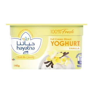 Hayatna Full Cream Stirred Vanilla Yoghurt 140 g
