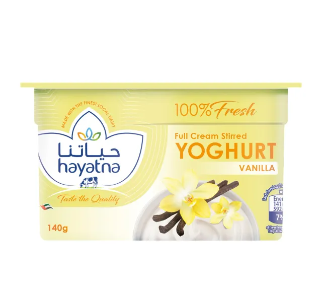 Hayatna Full Cream Stirred Vanilla Yoghurt 140 g