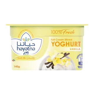 حياتنا يوغورت كامل الدسم بالفانيليا 140 g