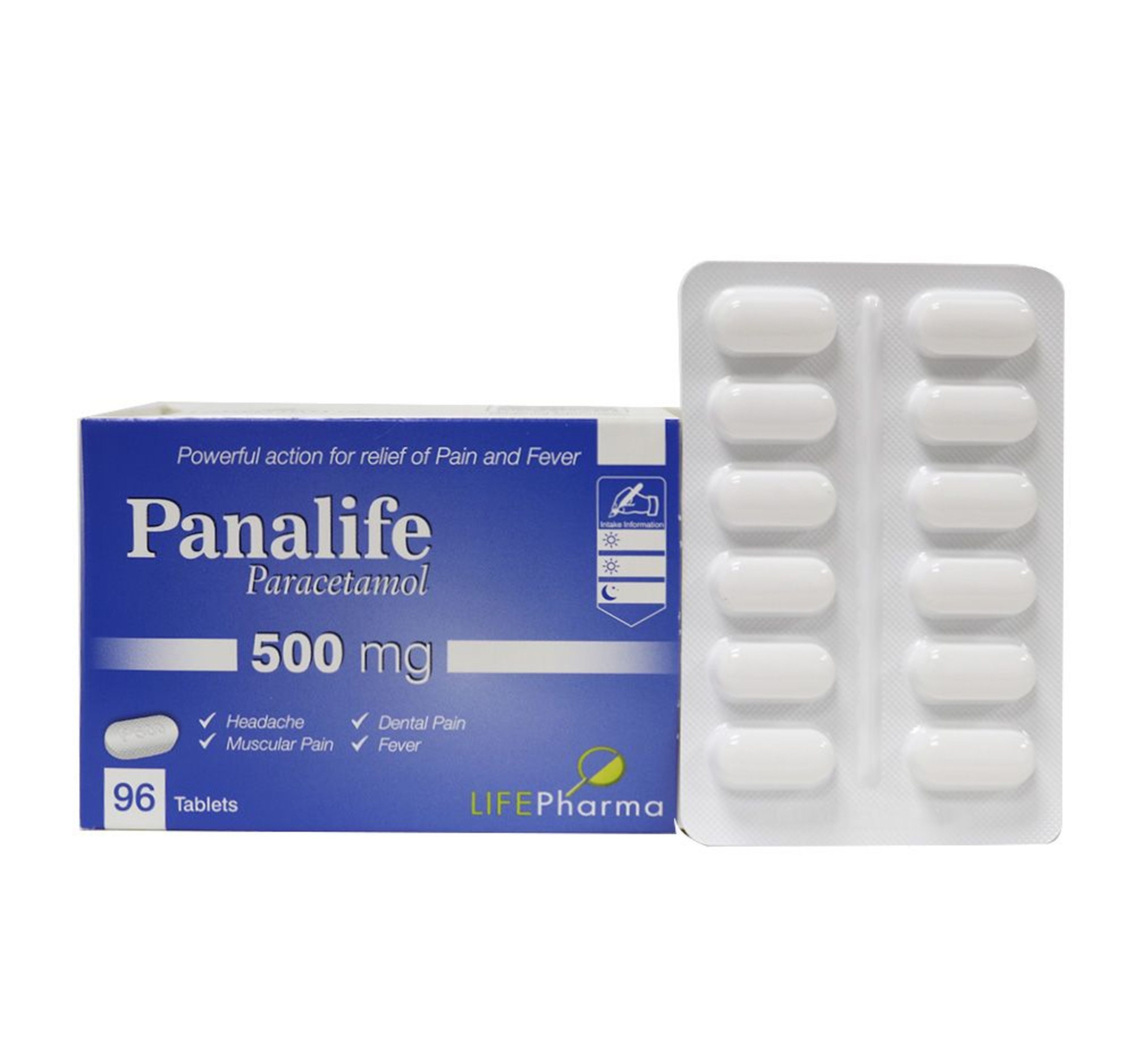 Panalife Paracetamol Tablet 500mg 96 pcs