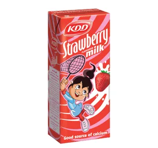 Kdd Strawberry Flavoured Milk 180 Ml 5 1