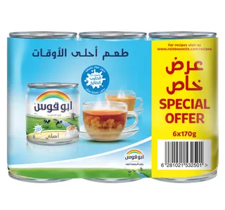 Rainbow Evaporated Fresh Milk Original 6 x 170 g