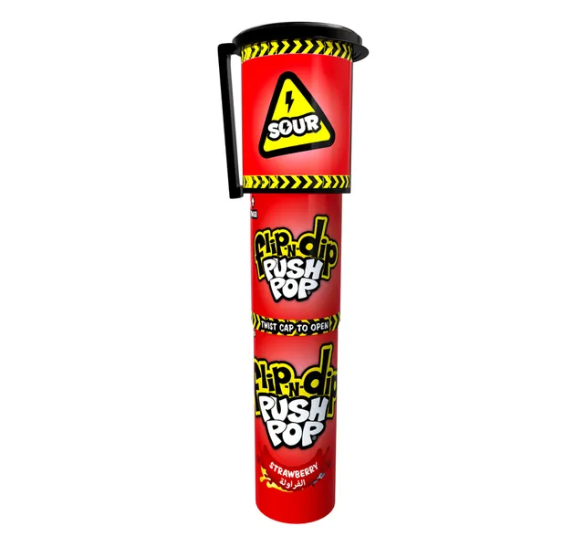 Bazooka Sour Flip-N-Dip Strawberry Push Pop 25 g