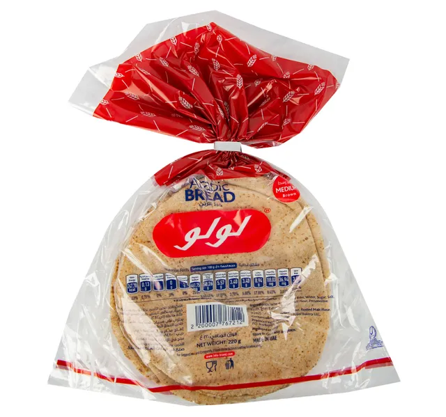 Lulu Arabic Brown Bread Medium 4 Pcs