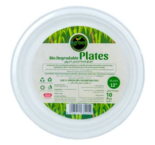 Ngreen Bio Degradable Plates 12" 10 pcs