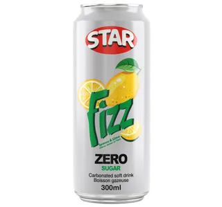 Star Fizz Lemon Lime Zero Sugar Carbonated Soft Drink 300 Ml