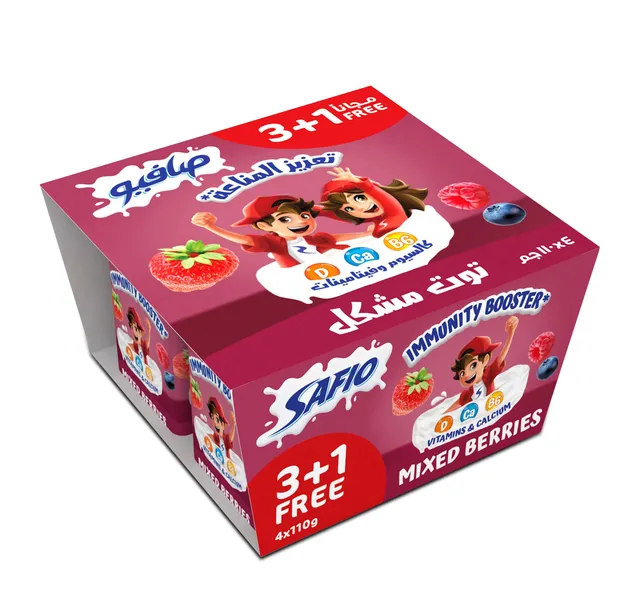 Safio Mixed Berries Yogurt 110 G 3 1