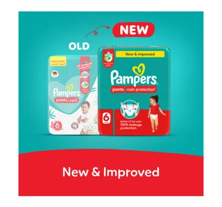 Pampers Rash Protection Pants Diapers, Size 6, 16+kg, Mega Pack, 34 pcs
