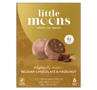 ليتيل مونز بلجيك شوكولاته هازلنات موتشي ايس كريم 6 Pcs