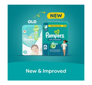 Pampers Rash Protection Taped Diapers, Size 6, 13+kg, Giant Pack, 46 pcs
