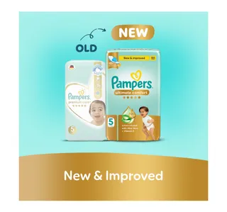 Pampers Ultimate Comfort Taped Diapers, Size 5, 11-16kg, 46 pcs