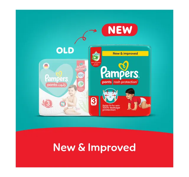 Pampers Rash Protection Pants Diapers, Size 3, 6-11kg, Giant Pack, 80 pcs