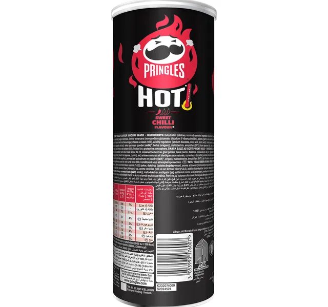 Pringles Hot Sweet Chilli Potato Chips 160g