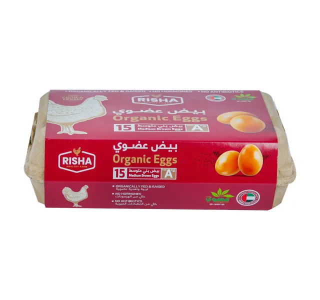 Risha Organic Brown Eggs Medium 15 pcs