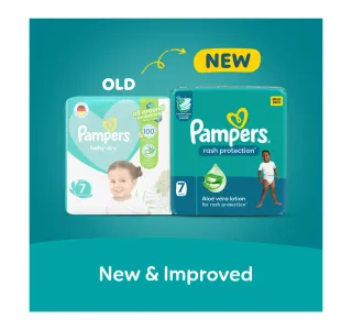 Pampers Rash Protection Taped Diapers, Size 7, 15+kg, Mega Pack, 30 pcs